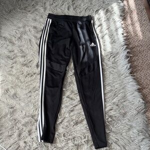 Adidas  Black Joggers with White Stripes